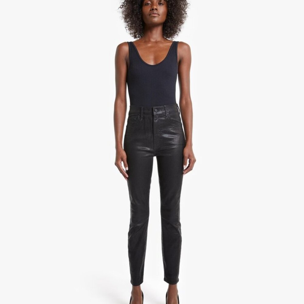 Mother The Swooner Ankle Wet Paint Metallic Edgy Size 27